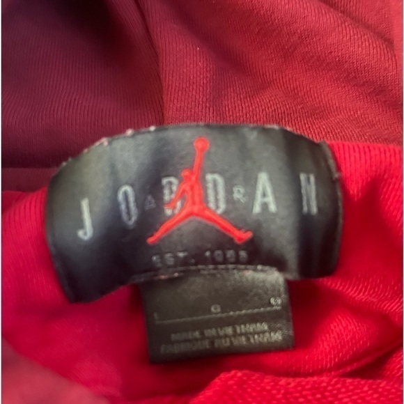 Jordan men red large hoodie long sleeve - Picture 3 of 3
